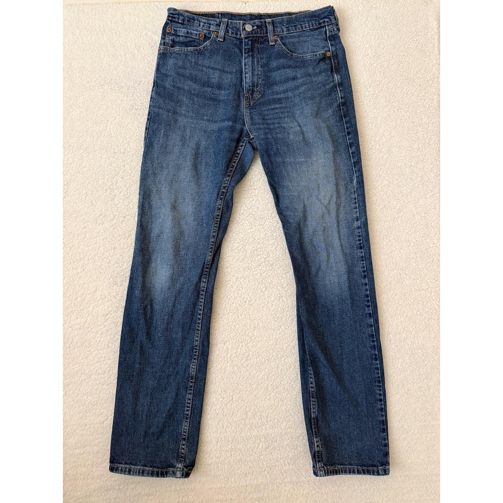 Levis 505 Jeans Mens 32x32 Blue Regular Straight Denim Medium Wash Pants